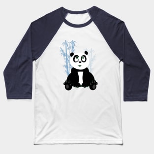 Panda Girl - Blue Baseball T-Shirt